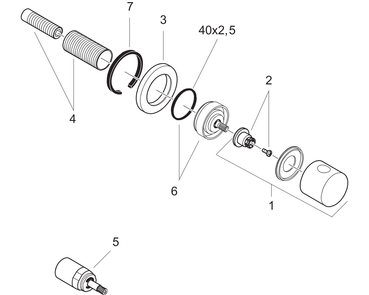 hansgrohe kleurset stopkraan 38976000 chroom afbeelding 1
