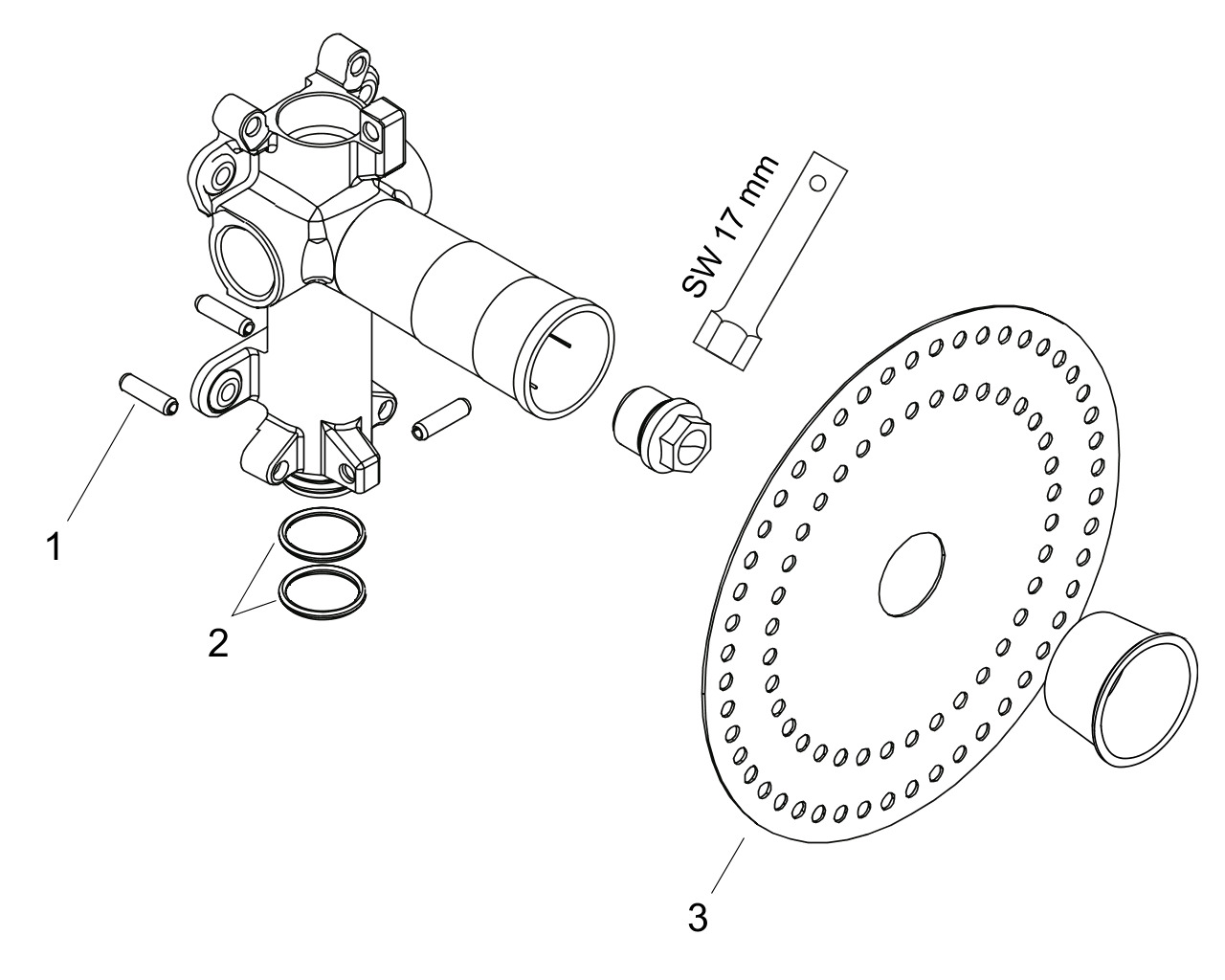 hansgrohe axor starck sc inbouwdeel douchemodule 28486180 afbeelding 1