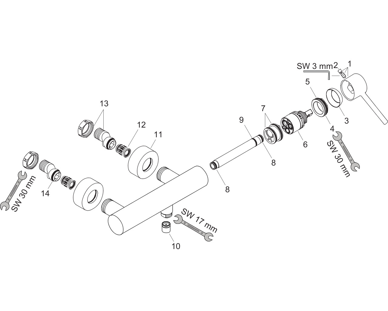 hansgrohe axor starck 1gr.opbouw douchemengkraan 10611000 chroom afbeelding 2