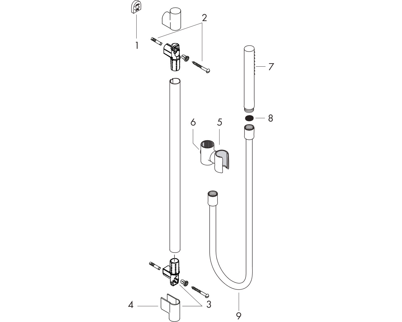 hansgrohe ax starck doucheset 900mm 1jet chroom 27983000 afbeelding 2