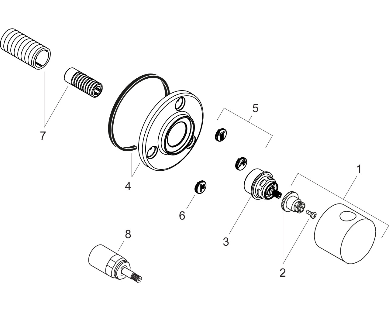 hansgrohe axor uno quattro vierweg-omstelkraan 38933000 chroom afbeelding 1