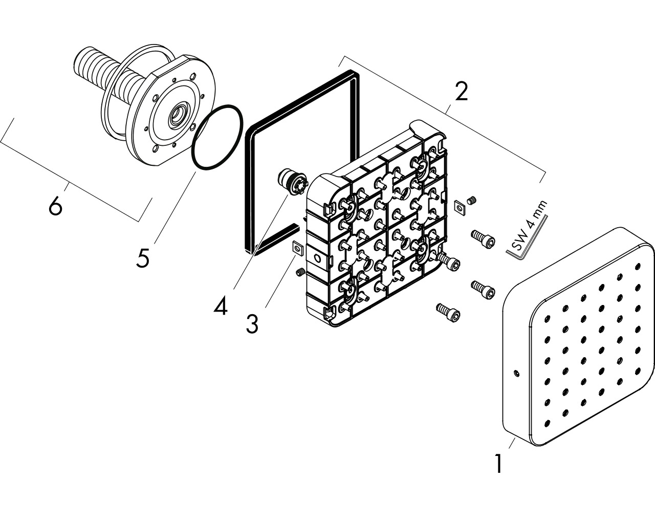 hansgrohe ax showercoll. douchemodule design afbeelding 1
