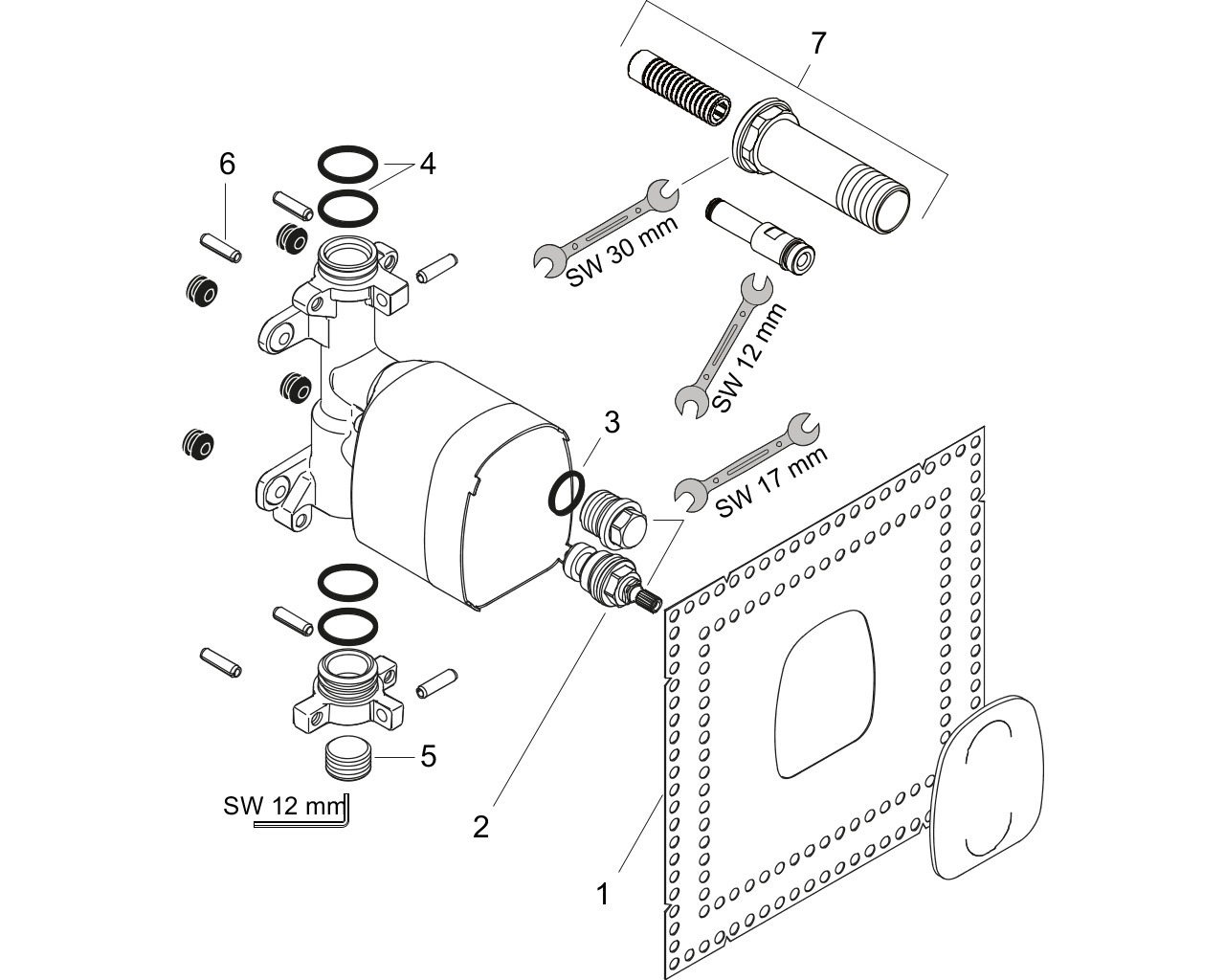 hansgrohe axor starck sc inbouwd.handdouchemodule 10650180 afbeelding 1