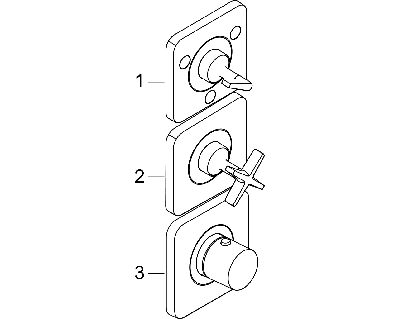 hansgrohe ax citterio e afbouwdeel thermostaatmodule 38x12 chr. 3 functies afbeelding 1