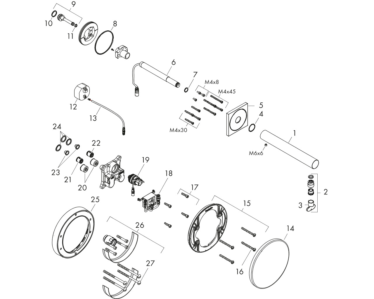 ax uno wtm elektr. wand lange uitloop ch afbeelding 1