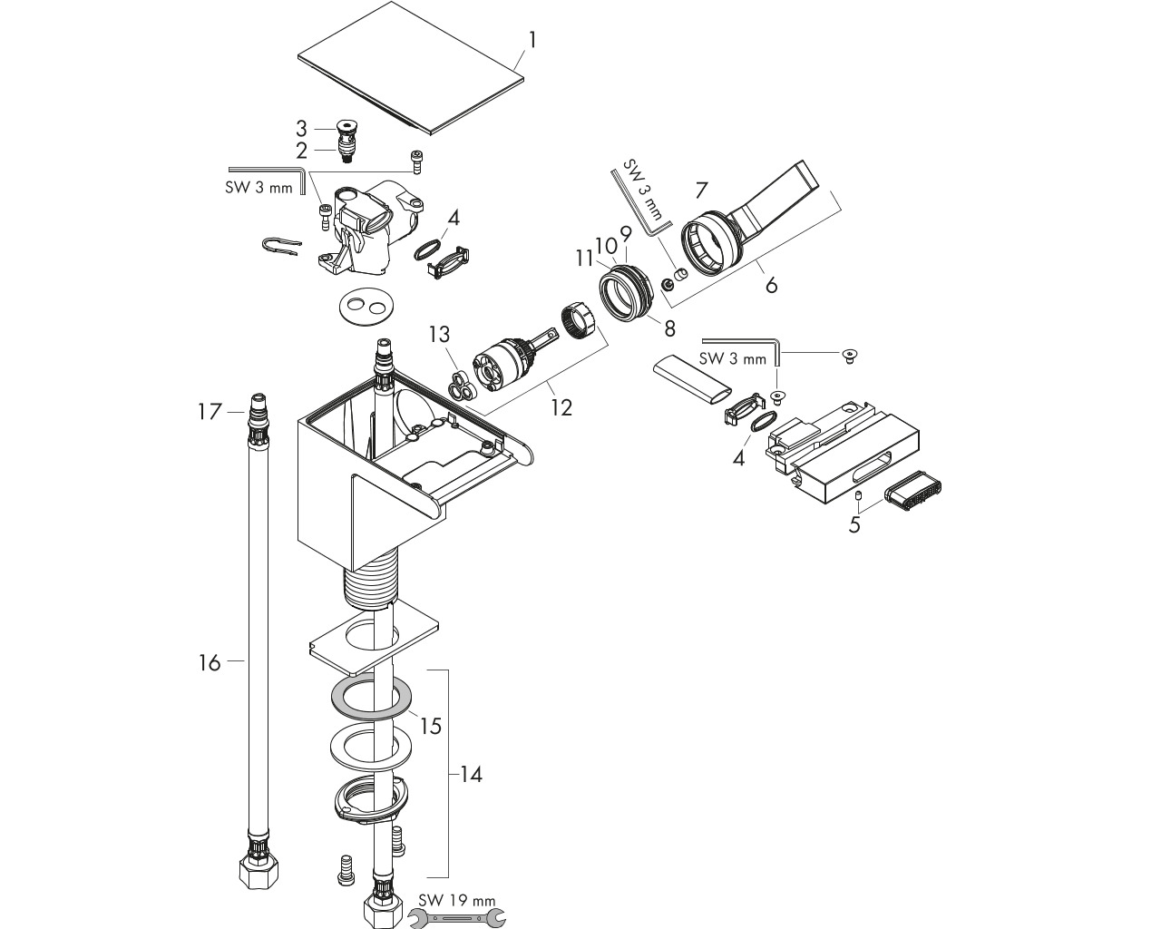ax myedition bidetmengkraan chroom afbeelding 1