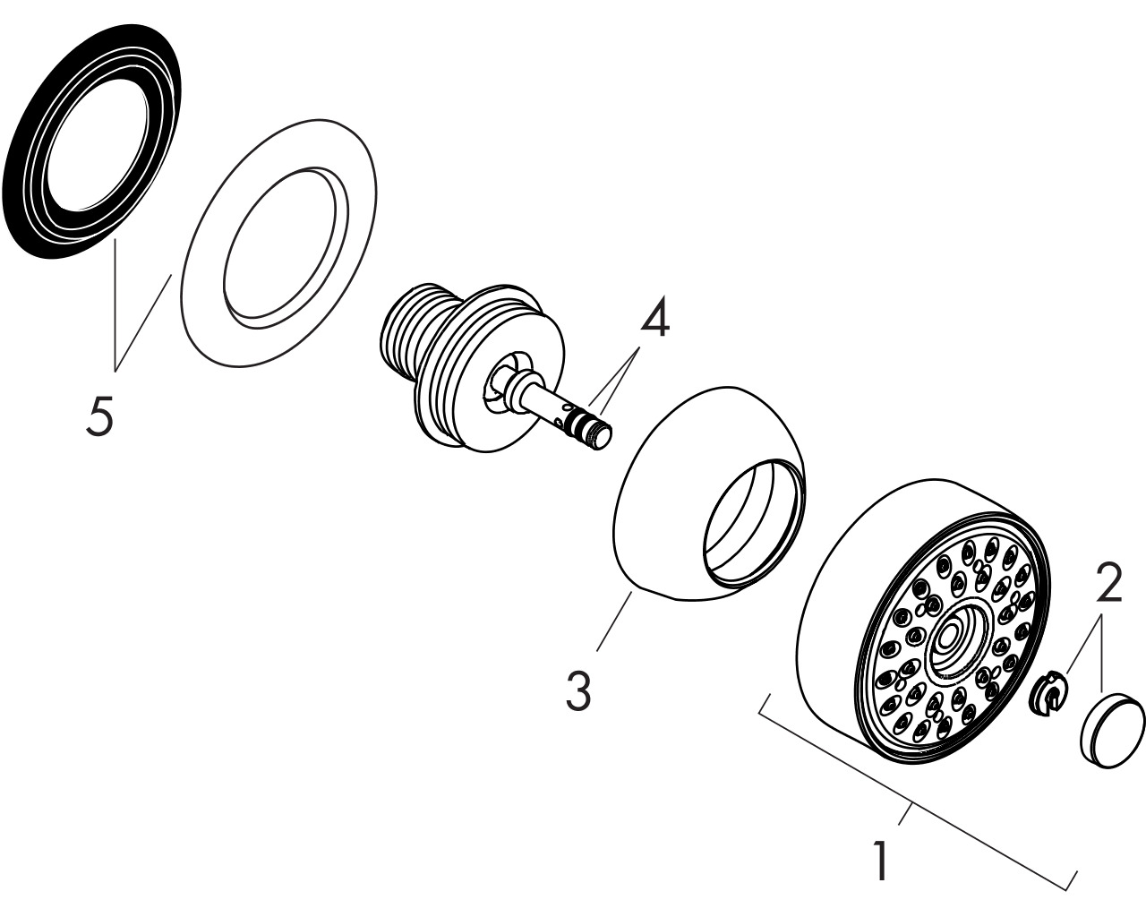 hansgrohe axor zijdouche rond rozet 28464000 chroom afbeelding 1