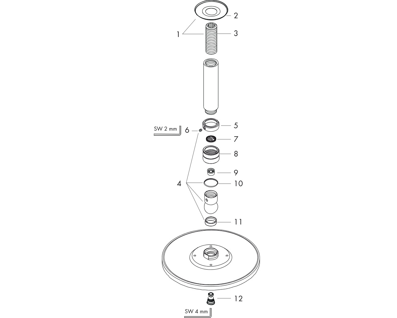 hansgrohe raindance s 300 ecosmart hoofddouche plafondbevestiging chroom afbeelding 1