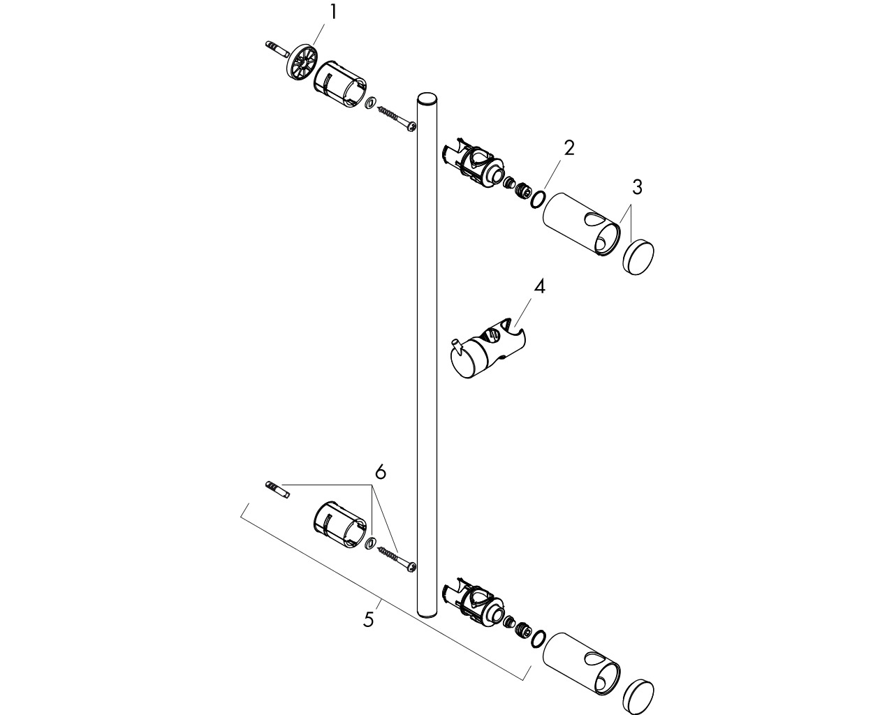 hansgrohe unica glijstang reno 720mm 27704000 chroom afbeelding 1