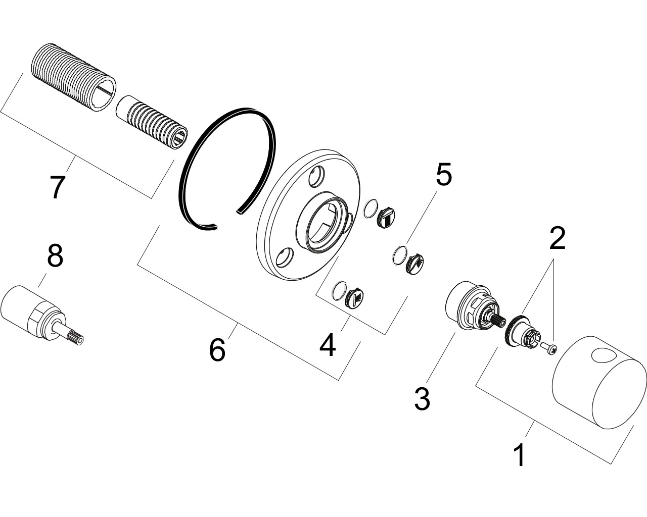 hansgrohe kleurset trio/quattro omstelkraan 15932000 chroom afbeelding 1