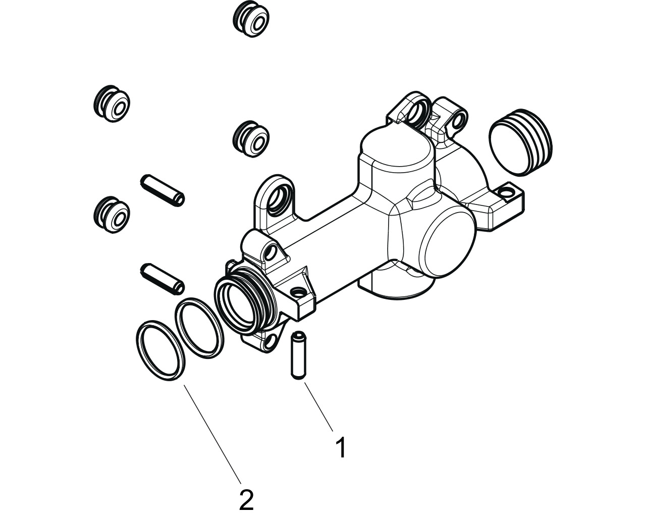 hansgrohe axor starck sc inbd.planchetmodule kort 40877180 afbeelding 1