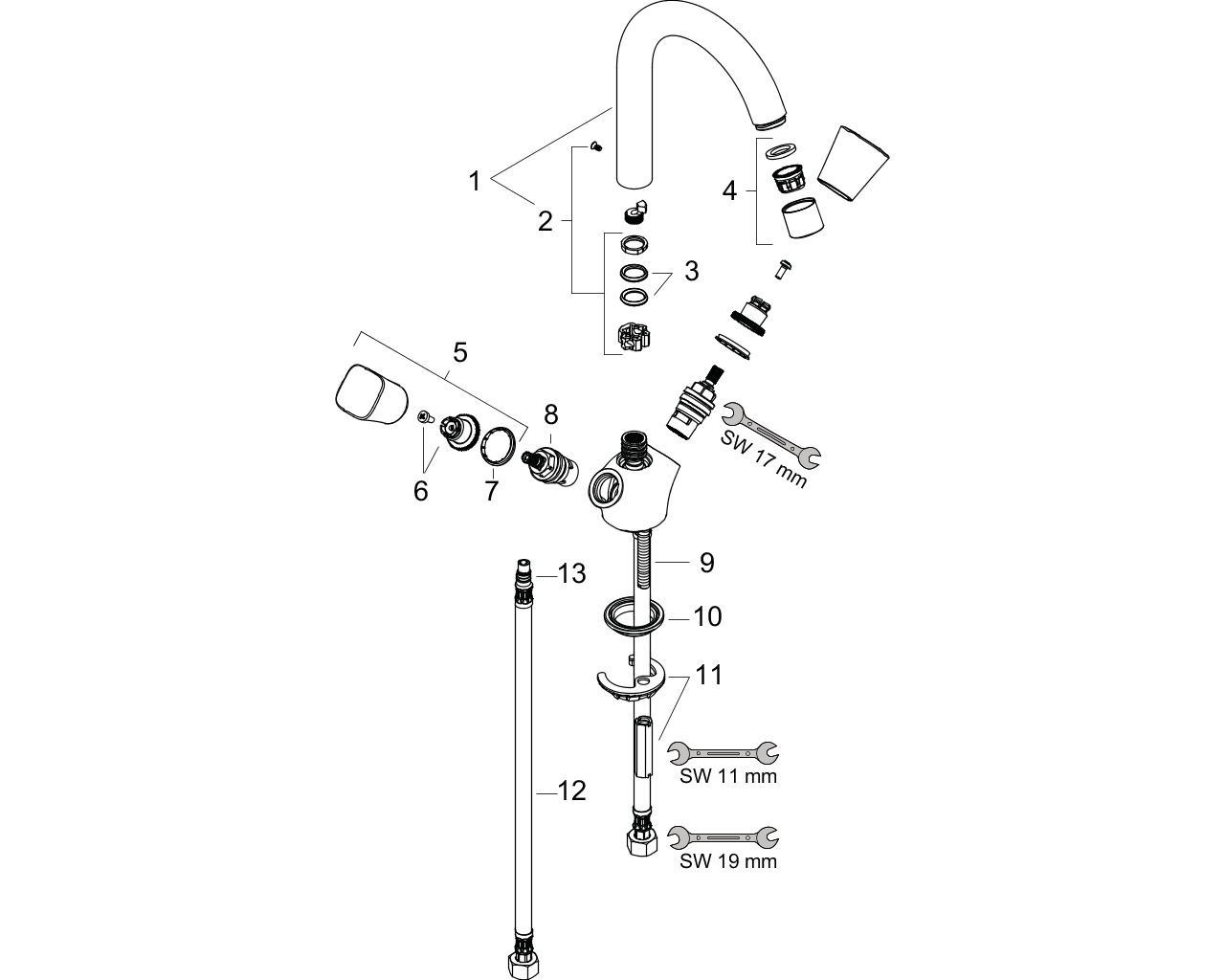hansgrohe logis 180 tweegreeps wastafelmengkraan 71221000 chroom z.waste hoge uitloop afbeelding 1