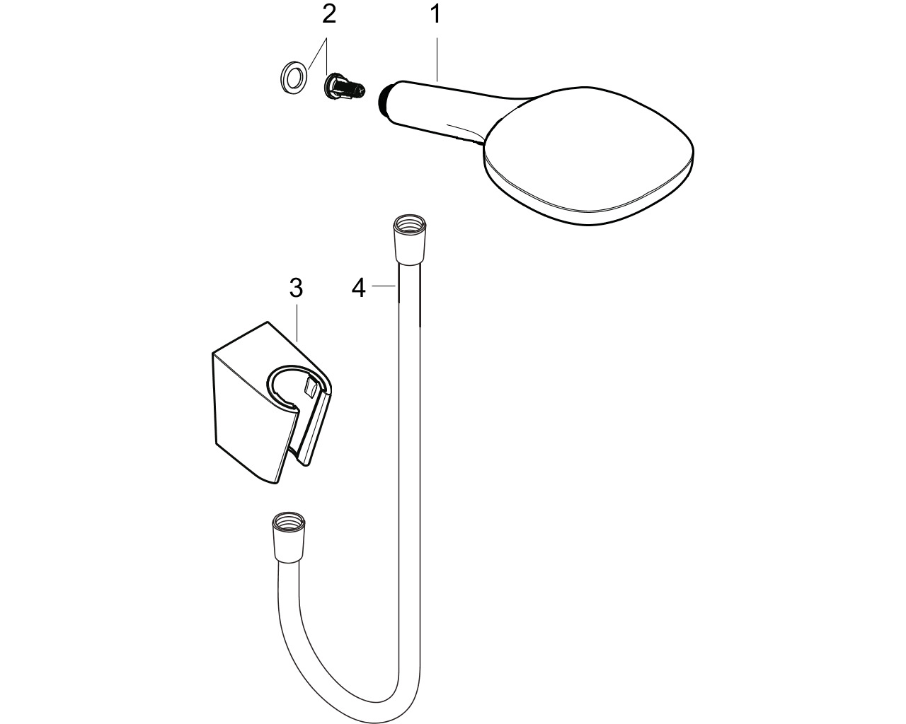 hansgrohe raindance select e 120 porters badset doucheslang 160 cm chroom afbeelding 1