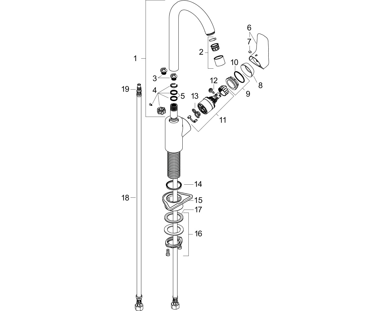 hansgrohe logis 260 1greeps kmk chroom