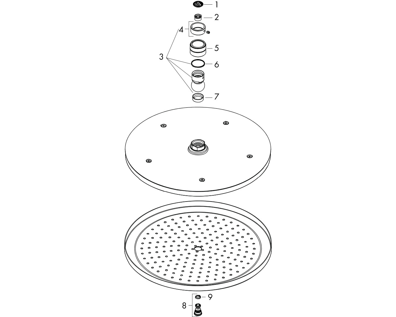 hansgrohe croma 280 air 1jet hoofdd. ecosmart afbeelding 1