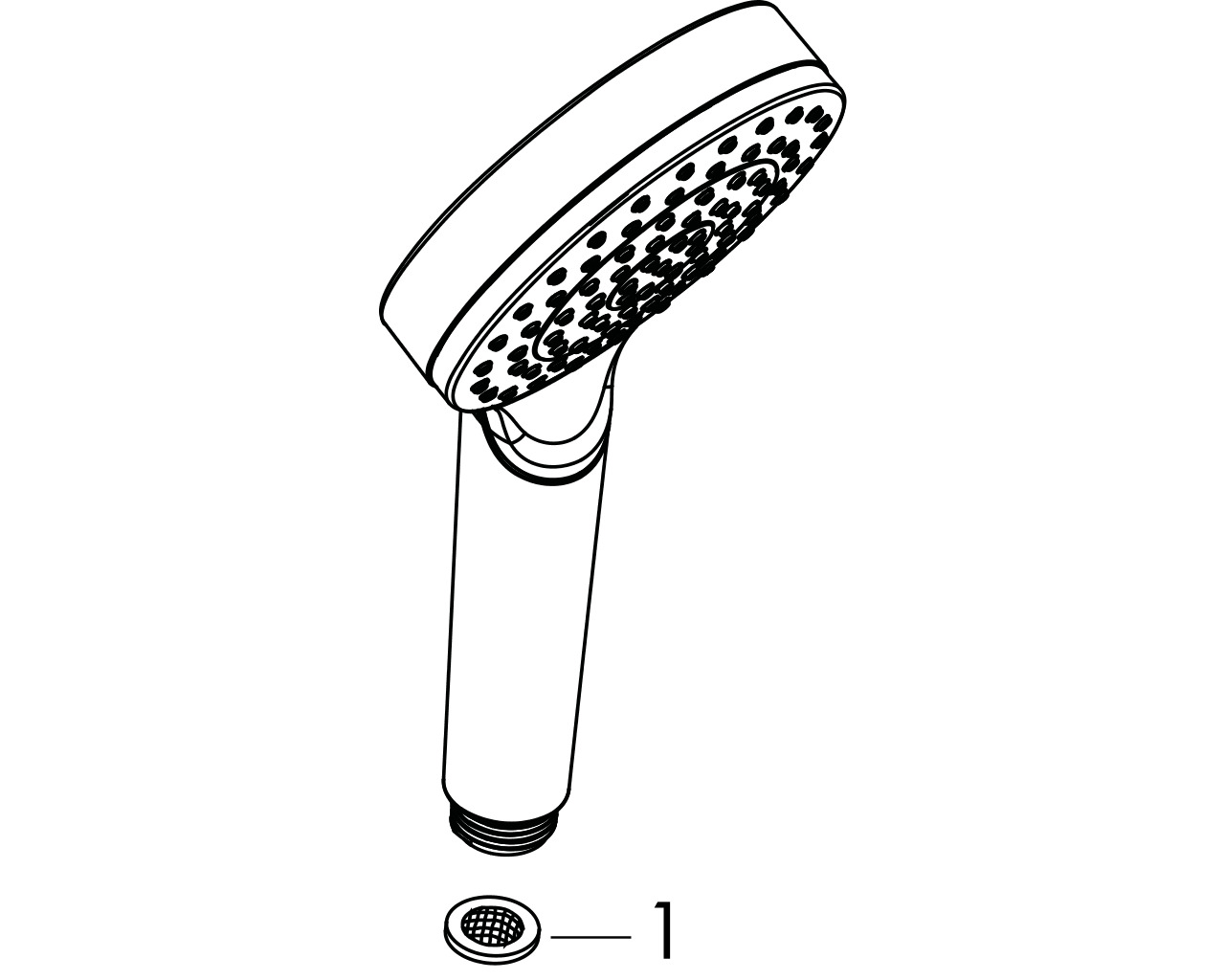 hansgrohe crometta 1jet hand shower ecosmart 9 l/min afbeelding 1