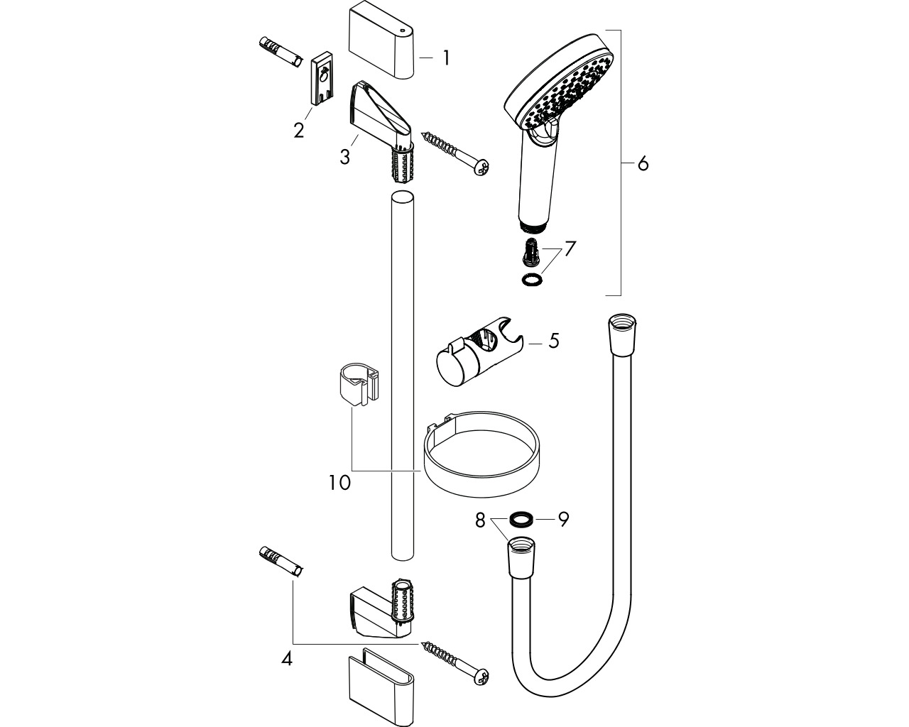hansgrohe crometta vario shower set 65 cm casetta afbeelding 1