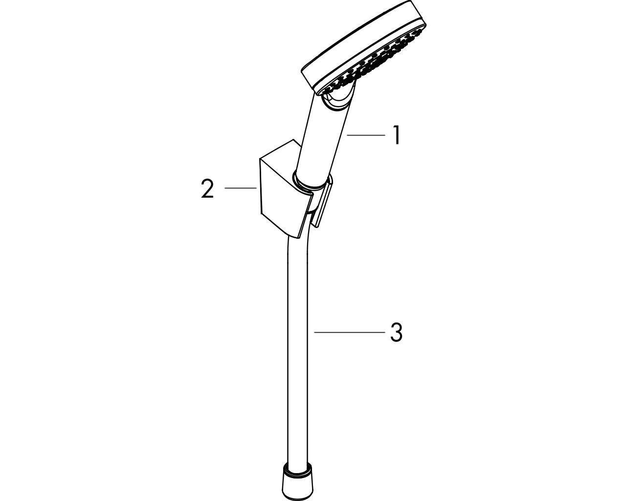 hansgrohe crometta 1jet ecosmart 9 l/min porter set 125 cm afbeelding 1