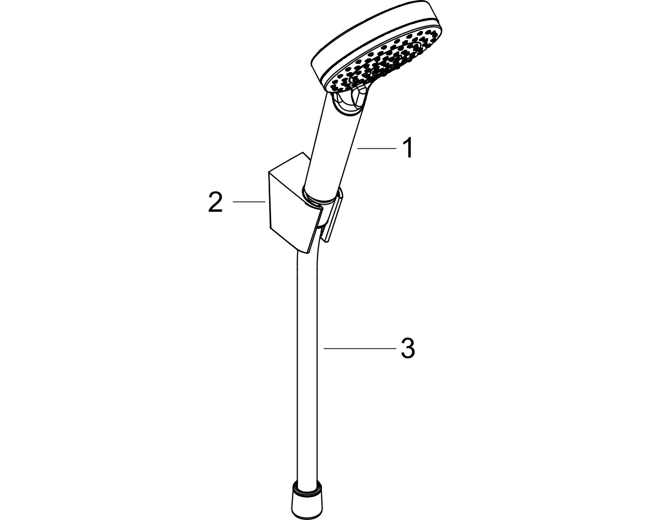 hansgrohe crometta vario ecosmart 9 l/min porter set 125 cm afbeelding 1