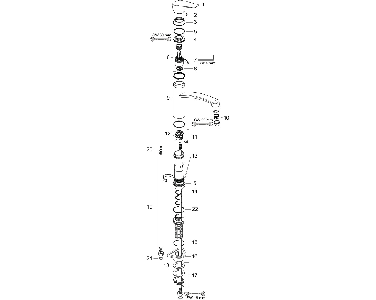 hansgrohe logis 160 úúngreeps keukenmengkraan voor plaatsing voor raam chroom afbeelding 1