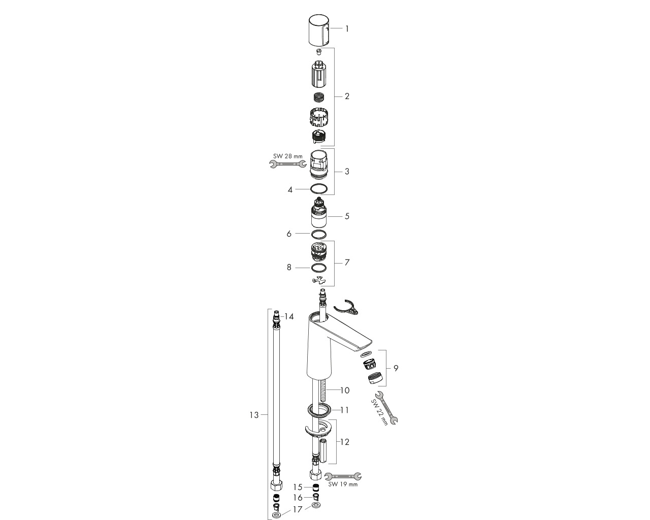 hansgrohe talis select e 110 wtm geen waste afbeelding 2
