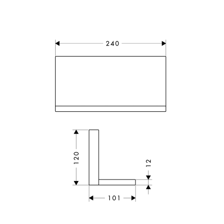 hansgrohe axor starck sc planchetmodule lang 240mm 40873000 chroom afbeelding 2