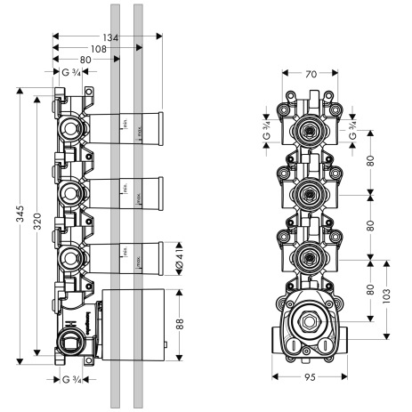 hansgrohe axor starck sc inbouwd.thermostaatmodule 10750180 afbeelding 2
