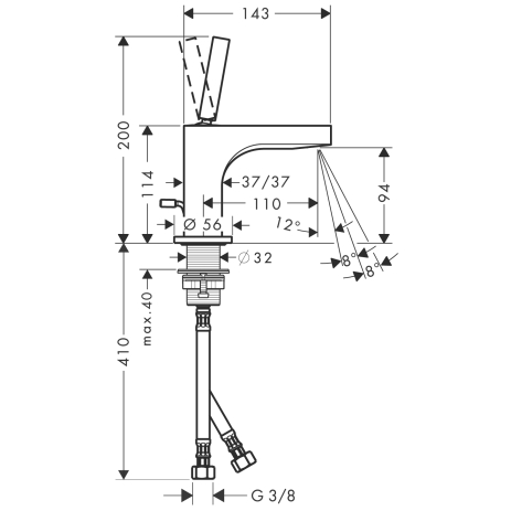 axor citterio fonteinmengkraan 115mm 39035000 afbeelding 3