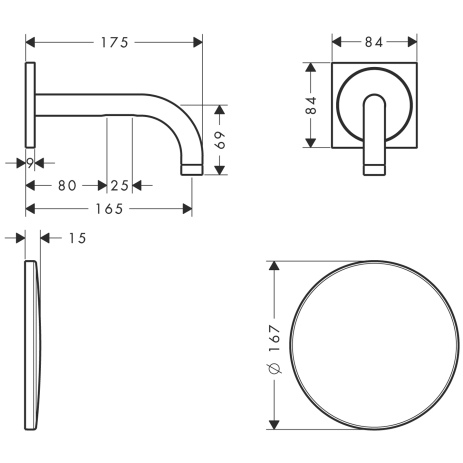 hg ax uno‚ afb elek. wtm uitloop 165mm 38119000 afbeelding 3