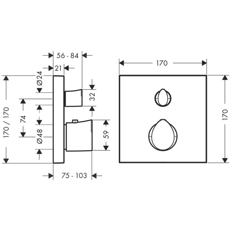 hg axor starck organic afbd.inb.therm.m/stopkraan 12715000 chroom afbeelding 2