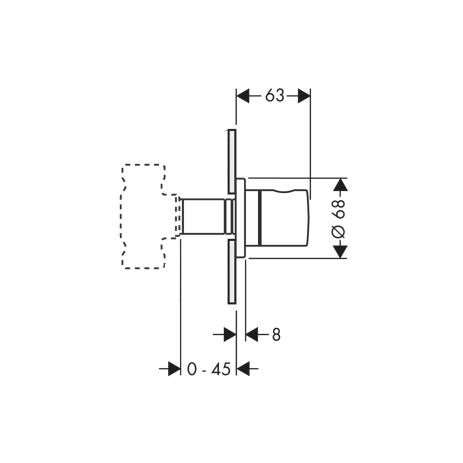 hansgrohe kleurset stopkraan 38976000 chroom afbeelding 3