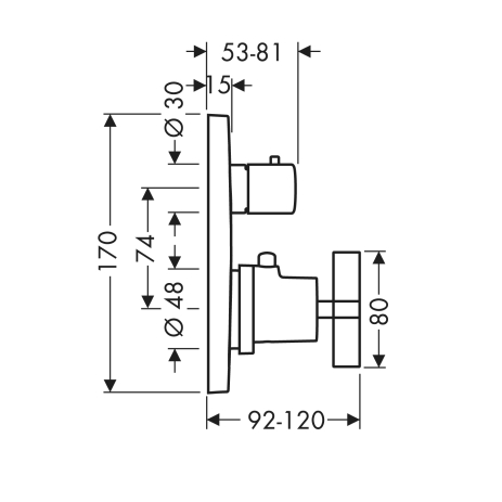hg axor citterio klst inb.therm.m/stopkr.m/kruisgr 39705000 chroom afbeelding 3