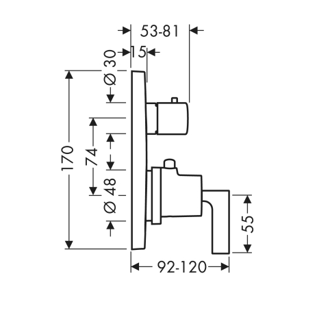 hg axor citterio klst inb.therm.m/st./omst.kr.re.g 39720000 chroom