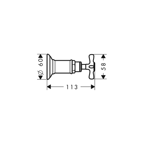 hg axor montreux kleurset inbouw stopkraan 16871000 chroom afbeelding 2