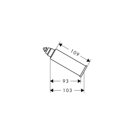 axor starck verlengset omstlg. 6cm chr. 10981000 afbeelding 1