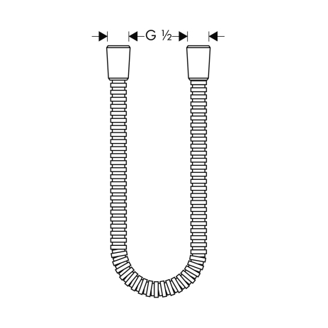 hg isiflex montreux met.doucheslang 1 25m 28112000 chroom afbeelding 2