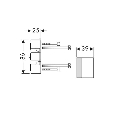 hgrohe verlengset ibox 13595000 chroom afbeelding 1