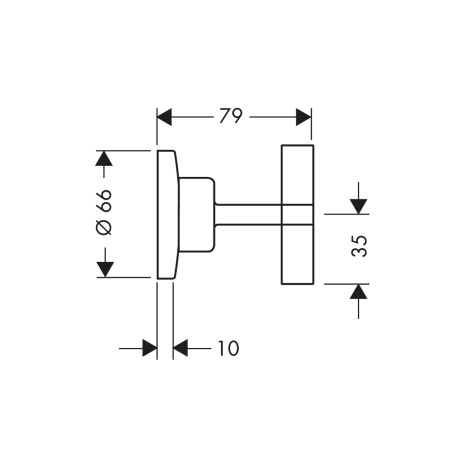 hg axor citterio klst stopkraan m/kruisgreep 39965000 chroom afbeelding 3