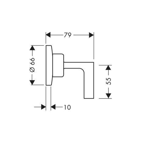 hg axor citterio klst stopkraan m/rechte greep 39960000 chroom afbeelding 3