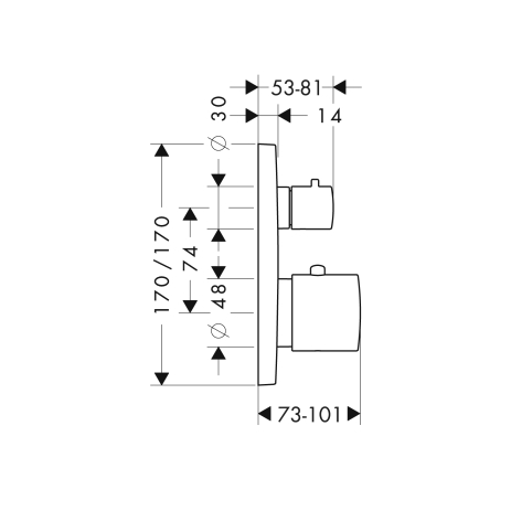 hg axor citterio m kleurset inb.therm.m/stopkr. 34705000 chroom afbeelding 3