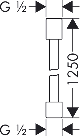 hansgrohe starck doucheslang isiflex 1 25 mtr. 28282000 chroom