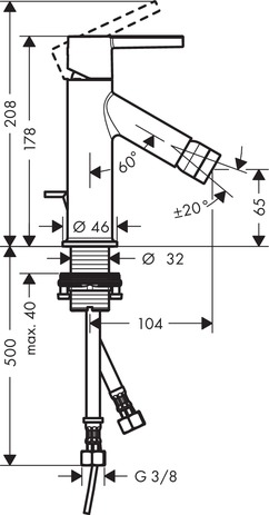axor starck 210 bidetmengkraan afbeelding 2
