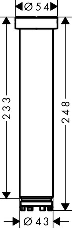 ax verlengstuk plafondbevestiging 230mm afbeelding 1
