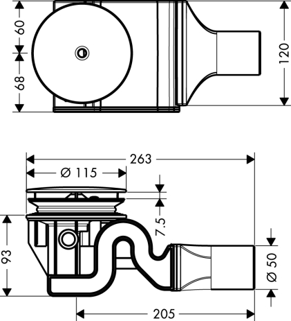 hansgrohe raindrain 90 xxl complete set 60067000 chroom afbeelding 3