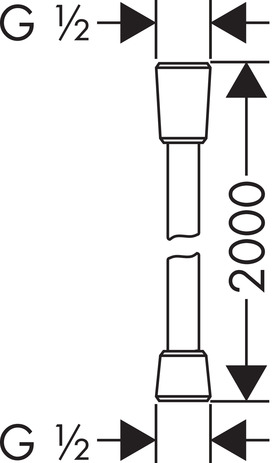 ax doucheslang 2000mm chroom afbeelding 2