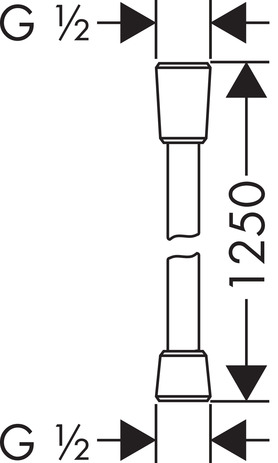 hansgrohe isiflex b doucheslang 125cm 28272000 chroom