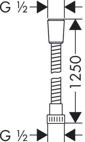 hgrohe metaflex c doucheslang 125cm 28262000 chroom afbeelding 2