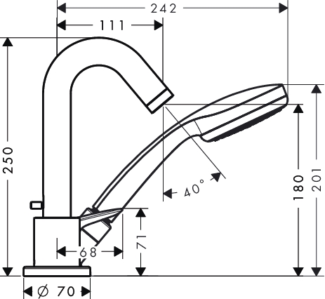 hansgrohe logis 3gats 1gr inb.bmk voor 13437180 afbeelding 2