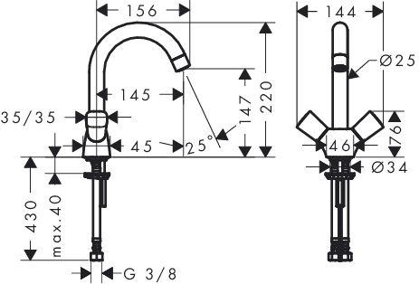 hansgrohe logis 180 tweegreeps wastafelmengkraan 71221000 chroom z.waste hoge uitloop afbeelding 3