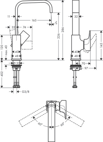 hg metropol wtm 230 zwenk+push afbeelding 2